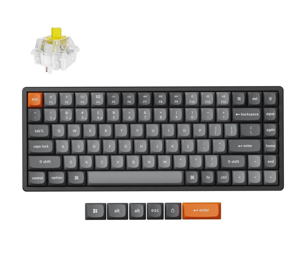 Keychron K2Max J4 QMK Keychron Super Banana RGB Alu HotSwap TKL - 1507477 - zdjęcie